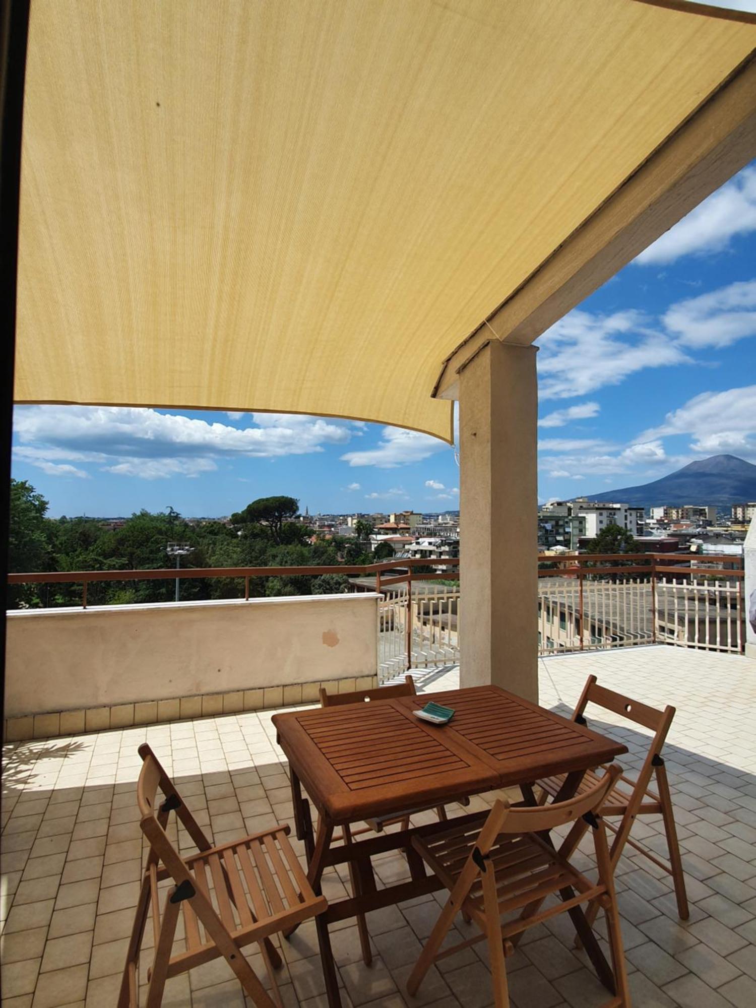 Renovated Loft With Vesuvio View Terrace Lejlighed Scafati Værelse billede